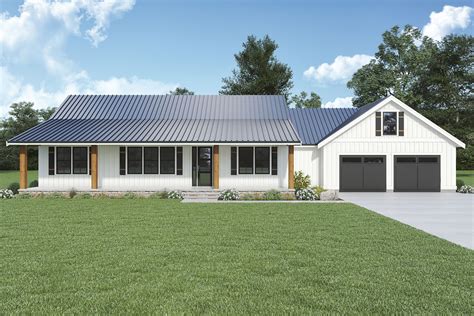 metal roof on brick ranch house|ranch style metal house plans.